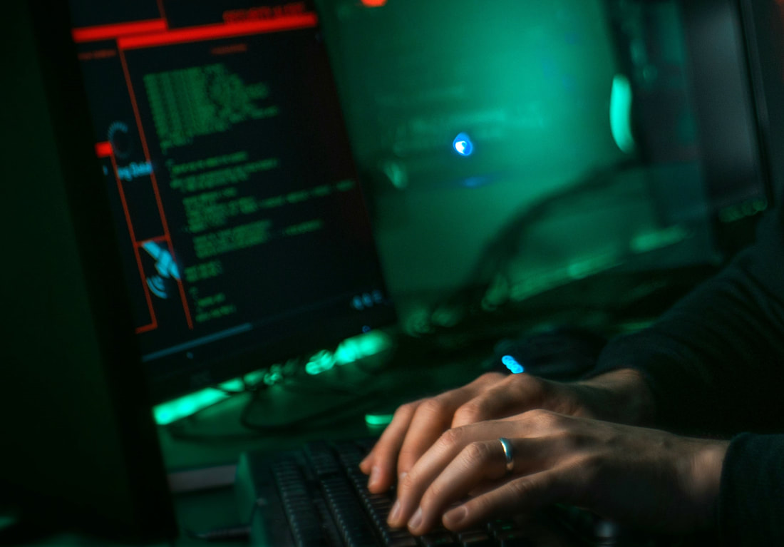Hacker at a computer